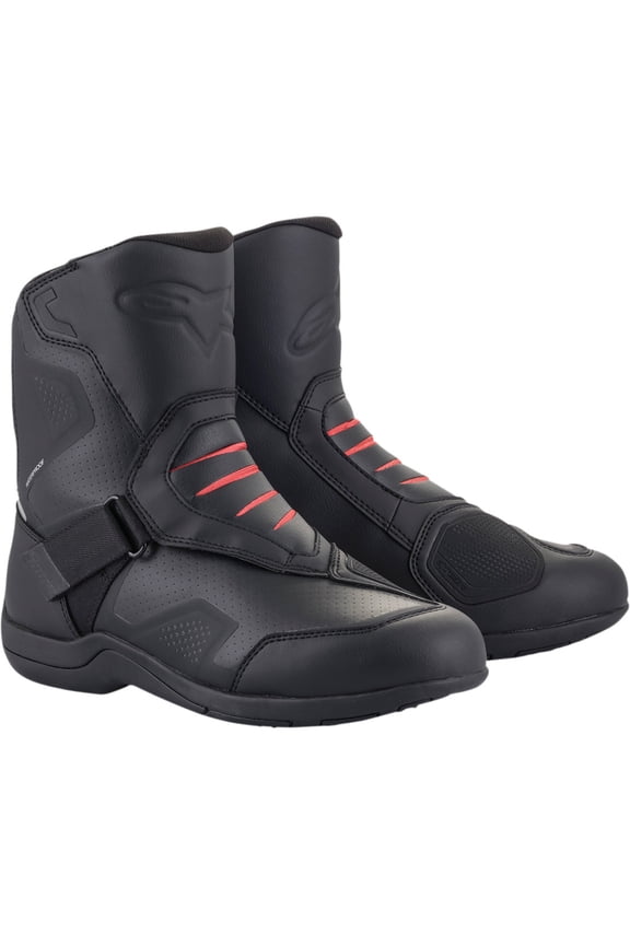 Ridge V2 Waterproof Mens Motorcycle Boots Black/Red 48 EUR