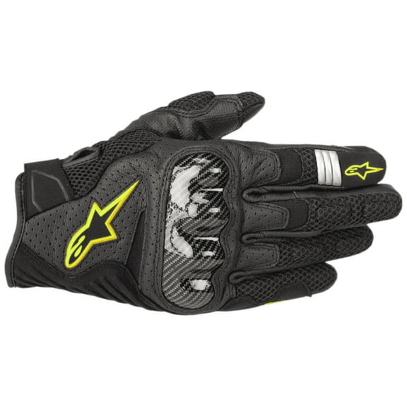 Alpinestars SMX-1 Air v2 Gloves - Black/Flo Yellow - Md