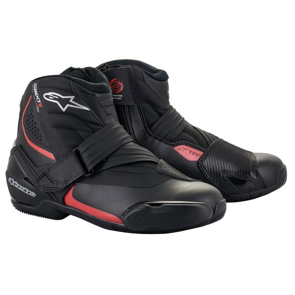 Alpinestars SMX-1 R V2 Mens Leather Motorcycle Boots Black/Red 45 EUR
