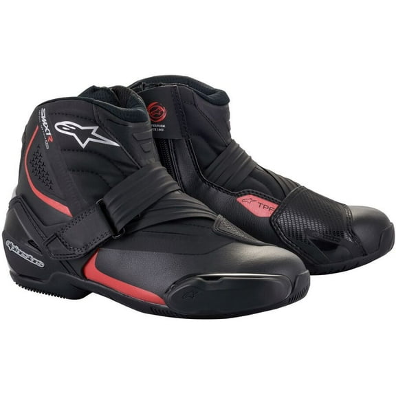 Alpinestars SMX-1 R V2 Mens Leather Motorcycle Boots Black/Red 49 EUR