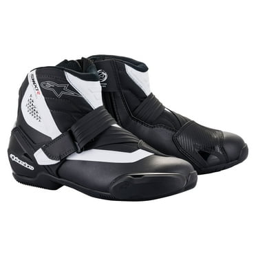 Alpinestars SMX-1 R V2 Mens Leather Motorcycle Boots Black/White 38 EUR