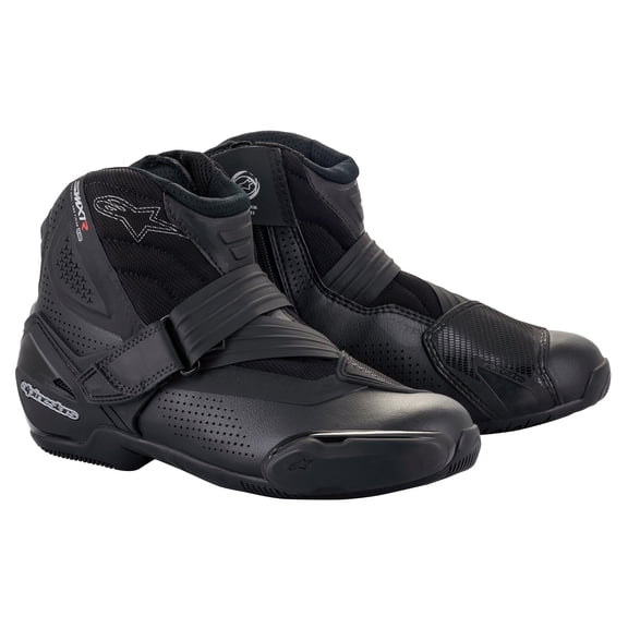 Alpinestars SMX-1 R V2 Mens Vented Leather Motorcycle Boots Black 44 EUR