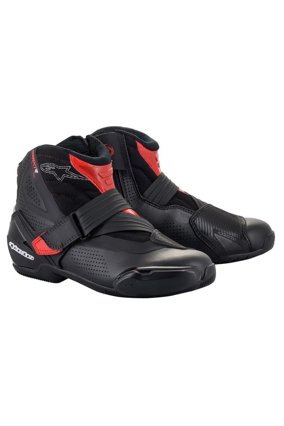 SMX-1 R V2 Mens Vented Leather Motorcycle Boots Black/Red 43 EUR