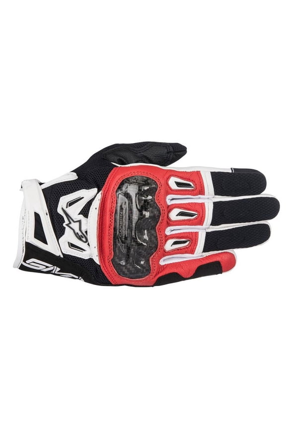 SMX-2 Air Carbon V2 Short Leather Gloves Black/Red XL