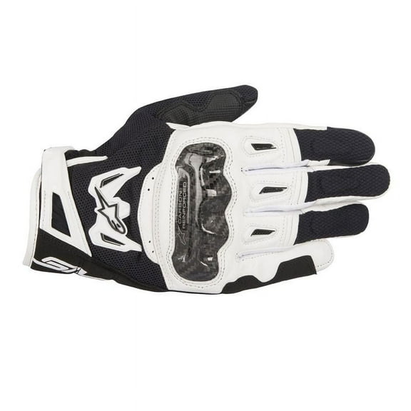 Alpinestars SMX-2 Air Carbon V2 Short Leather Gloves Black/Yellow LG