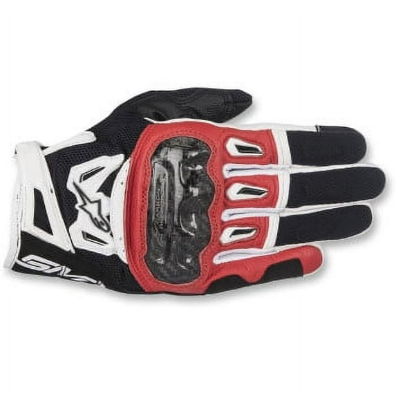 Alpinestars SMX-2 V2 Air Carbon Gloves (X-Large, Black/Red/White)