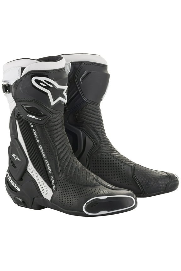 SMX Plus Vented Mens Motorcycle Boots Black/White 42 EUR