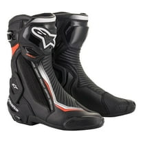 Alpinestars SMX Plus V2 Mens Motorcycle Boots Black/White/Fluo Red 45 EUR