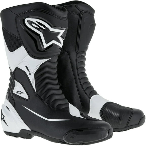 Alpinestars SMX-S Mens Motorcycle Boots Black/White 45 EUR