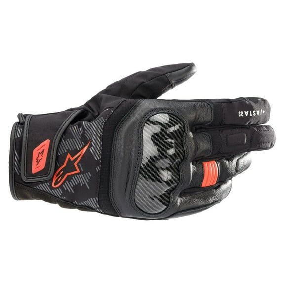 Alpinestars SMX-Z Drystar Mens Leather Motorcycle Gloves Black/Red MD