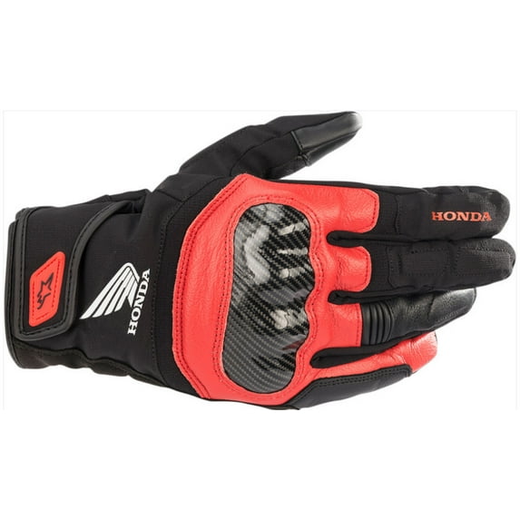 Alpinestars SMX-Z Honda Mens Waterproof Motorcycle Gloves Black/Red MD