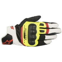 Alpinestars SP-5 Mens Leather Motorcycle Gloves Black/White/Red/Yellow 3XL