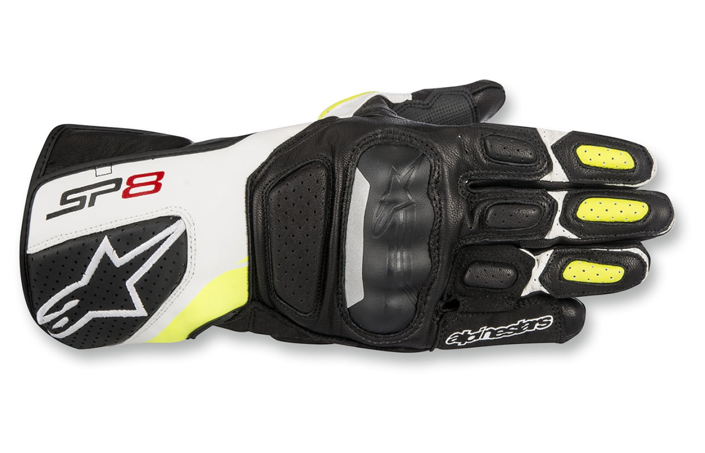 Alpinestars SP-8 V2 グローブ Lサイズ Alpinestars SP-8 V2 Long Leather Motorcycle Gloves Black/Yellow