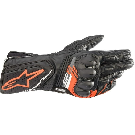 Alpinestars SP-8 V3 Mens Leather Motorcycle Gloves Black/Red LG