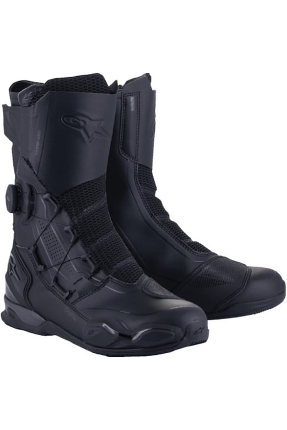 SP-X BOA Drystar Adult Street Motorcycle Boots - Black/Dark Gray / 38
