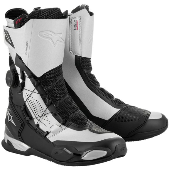 Alpinestars SP-X Boa Mens Motorcycle Boots Black/Silver 42 EUR
