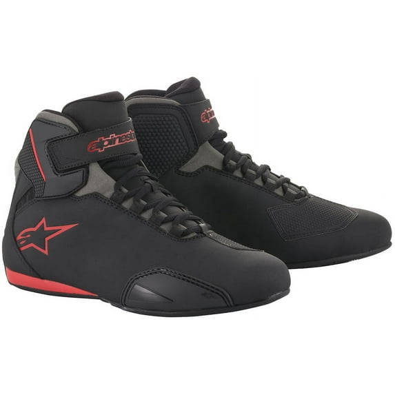 Alpinestars Sektor Mens Motorcycle Riding Shoes - Black/Gray/Red - 13