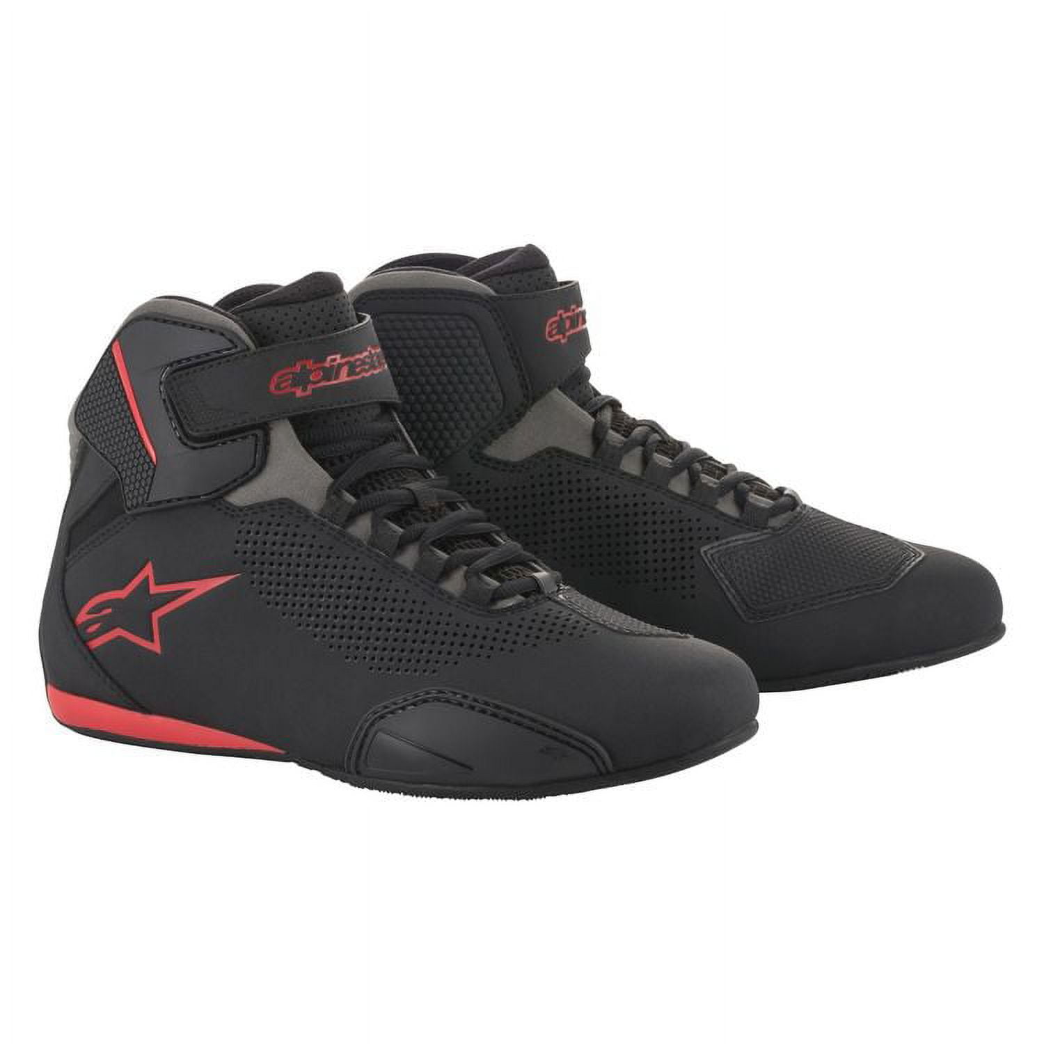 Alpinestars Sektor Mens Vented Motorcycle Shoes Black/White 10.5