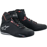 Alpinestars Sektor Waterproof Mens Motorcycle Shoes Black/Gray/Red 8.5 USA