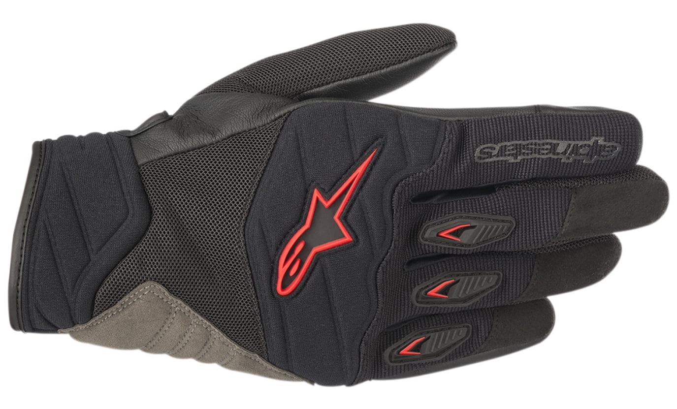 Alpinestars Shore Motorcycle Summer Gloves Black/Red MD
