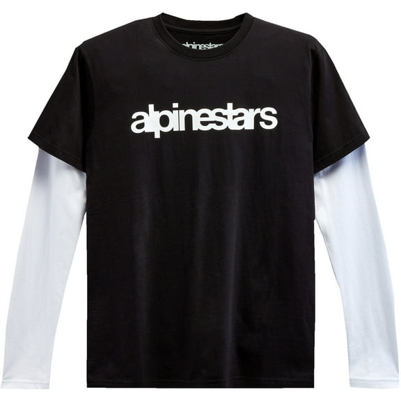 Alpinestars Stack Mens Long Sleeve T-Shirt Black/White XL