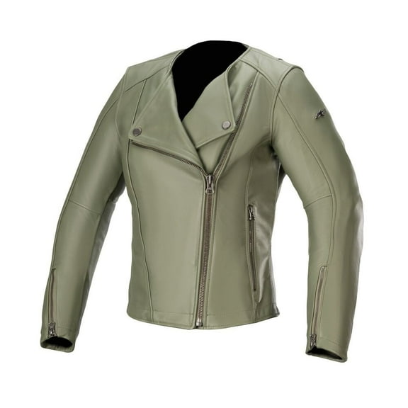 Alpinestars Stella Alice Womens Leather Motorcycle Jacket Green 50 EUR