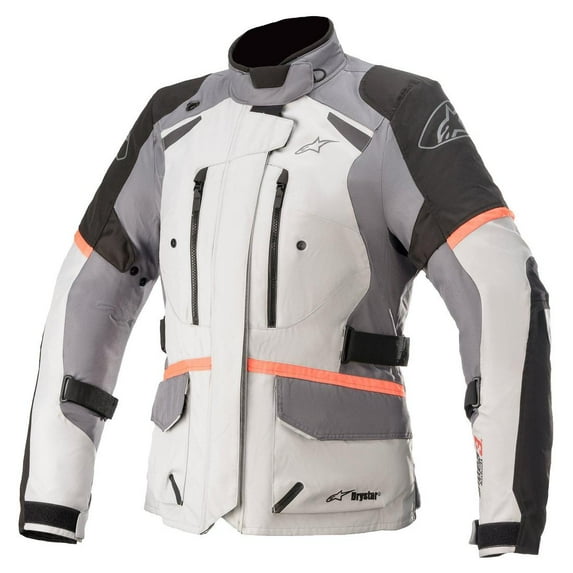 Alpinestars Stella Andes V3 Womens Drystar Motorcycle Jacket Ice/Dark Gray LG