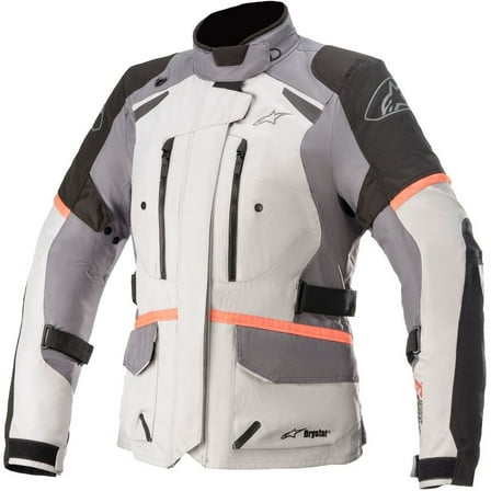Alpinestars Stella Andes V3 Womens Drystar Motorcycle Jacket Ice/Dark Gray MD