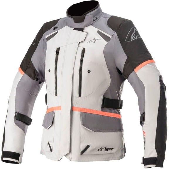 Alpinestars Stella Andes V3 Womens Drystar Motorcycle Jacket Ice/Dark Gray XL