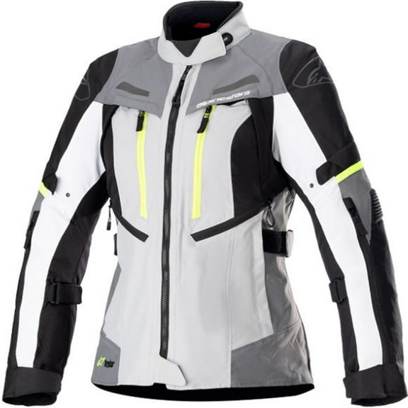 Alpinestars Stella Bogota Pro Womens Drystar Motorcycle Jacket Gray/Yellow MD