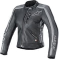 thumbnail image 1 of Alpinestars Stella Dyno Womens Leather Motorcycle Jacket Black/Gray XS, 1 of 2
