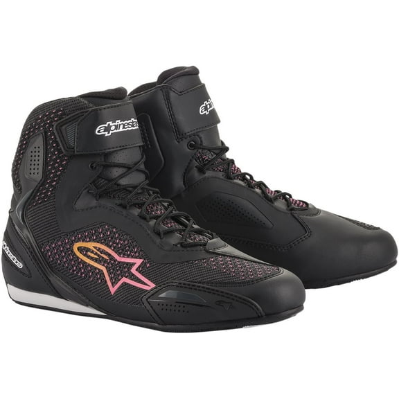 Alpinestars Stella Faster-3 Rideknit Womens Shoes Black/Yellow/Pink 11.5 USA