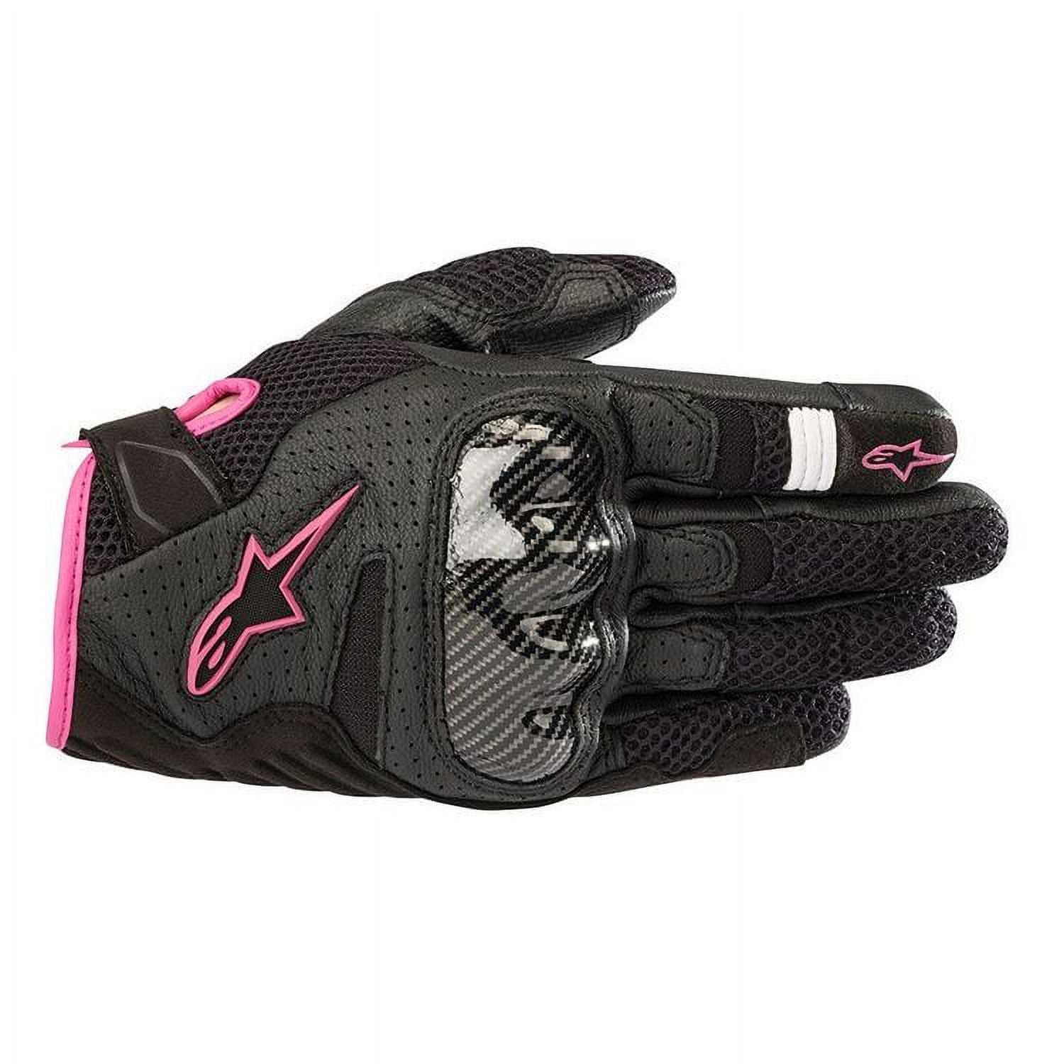 Alpinestars Stella SMX-1 Air v2 Womens Leather Motorcycle Gloves Black/Pink SM
