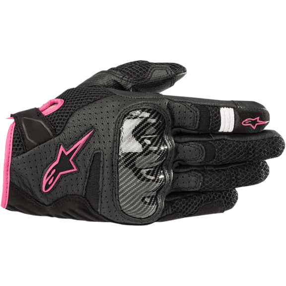 Alpinestars Stella SMX-1 Air v2 Womens Leather Motorcycle Gloves Black/Pink XS