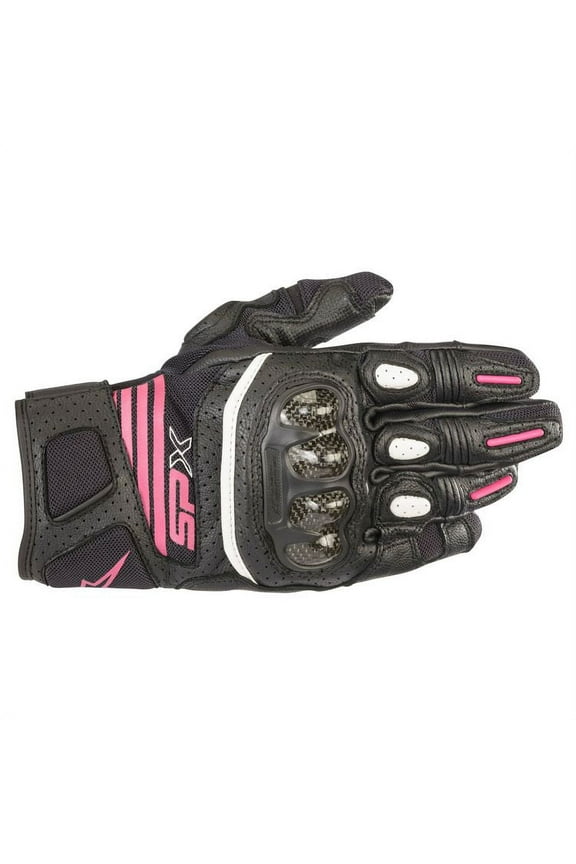 Stella SP-X Air Carbon V2 Womens Leather Gloves Black/Fuchsia XL