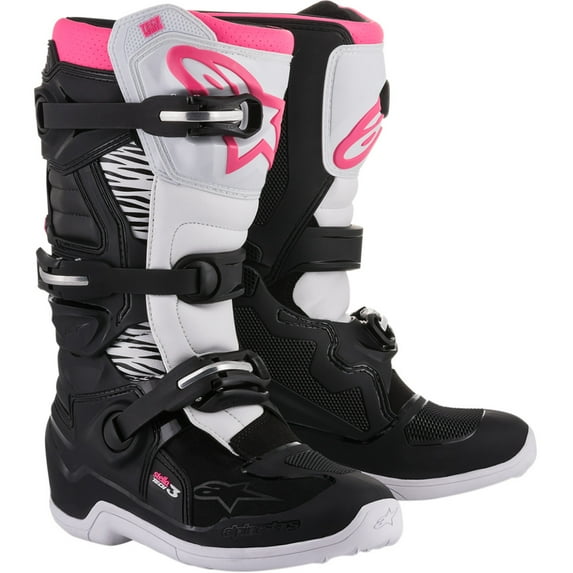 Alpinestars Stella Tech 3 Womens MX Boots Black/White/Pink