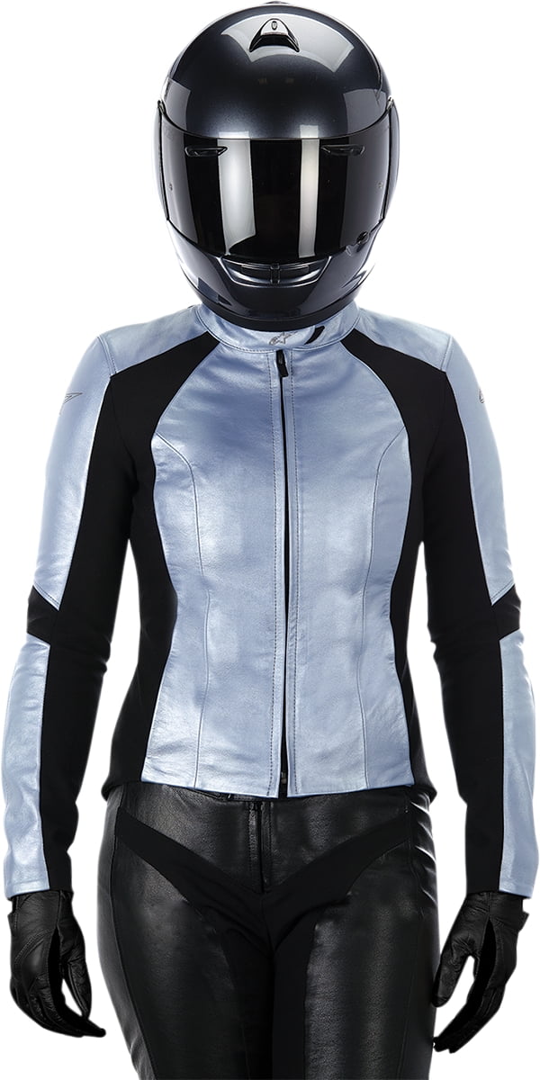 Alpinestars Stella Vika Leather Jacket Blue 42 3115514-779 Alpinestars Stella Vika Leather Jacket Blue 42 3115514-779