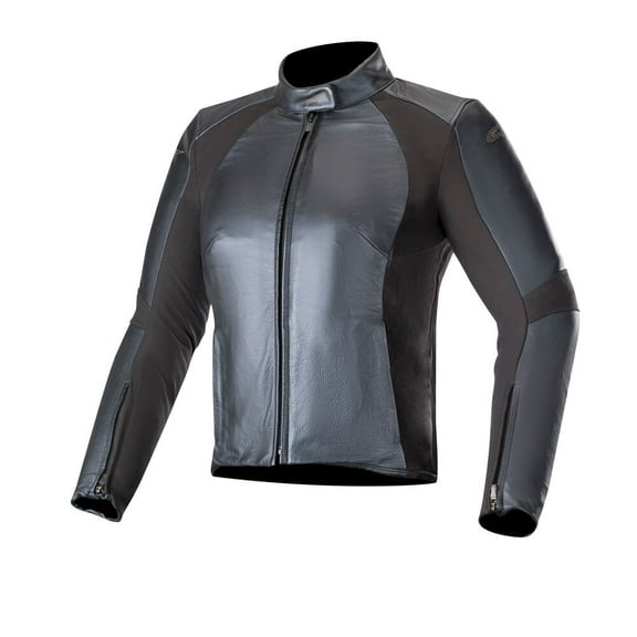 Alpinestars Stella Vika V2 Womens Leather Motorcycle Jacket Metallic Blue 44 EUR