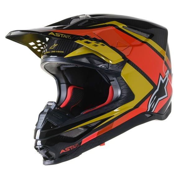Alpinestars Supertech M10 Carbon Meta2 MX Offroad Helmet Black/Yellow XS