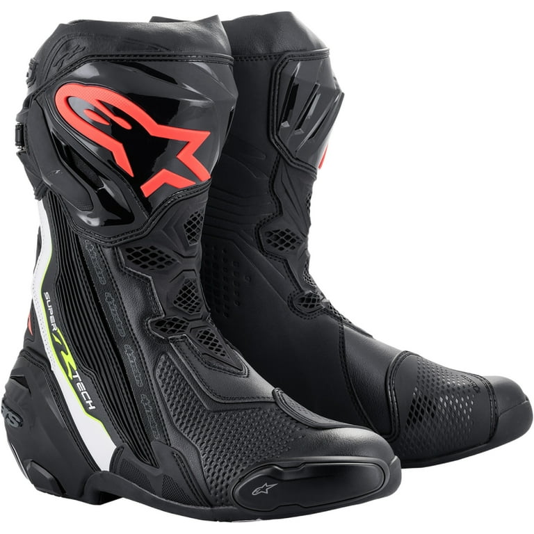 Alpinestars Supertech R Mens Motorcycle Boots Balck/White/Red