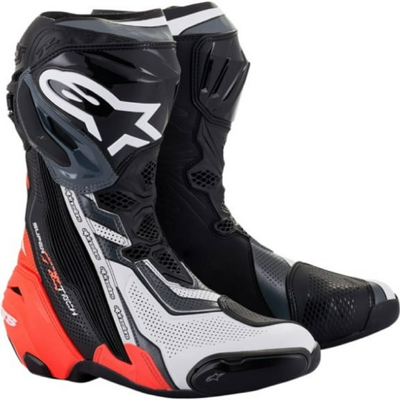 Alpinestars Supertech V Adult Street Motorcycle Boots - Black/Red/White / 42