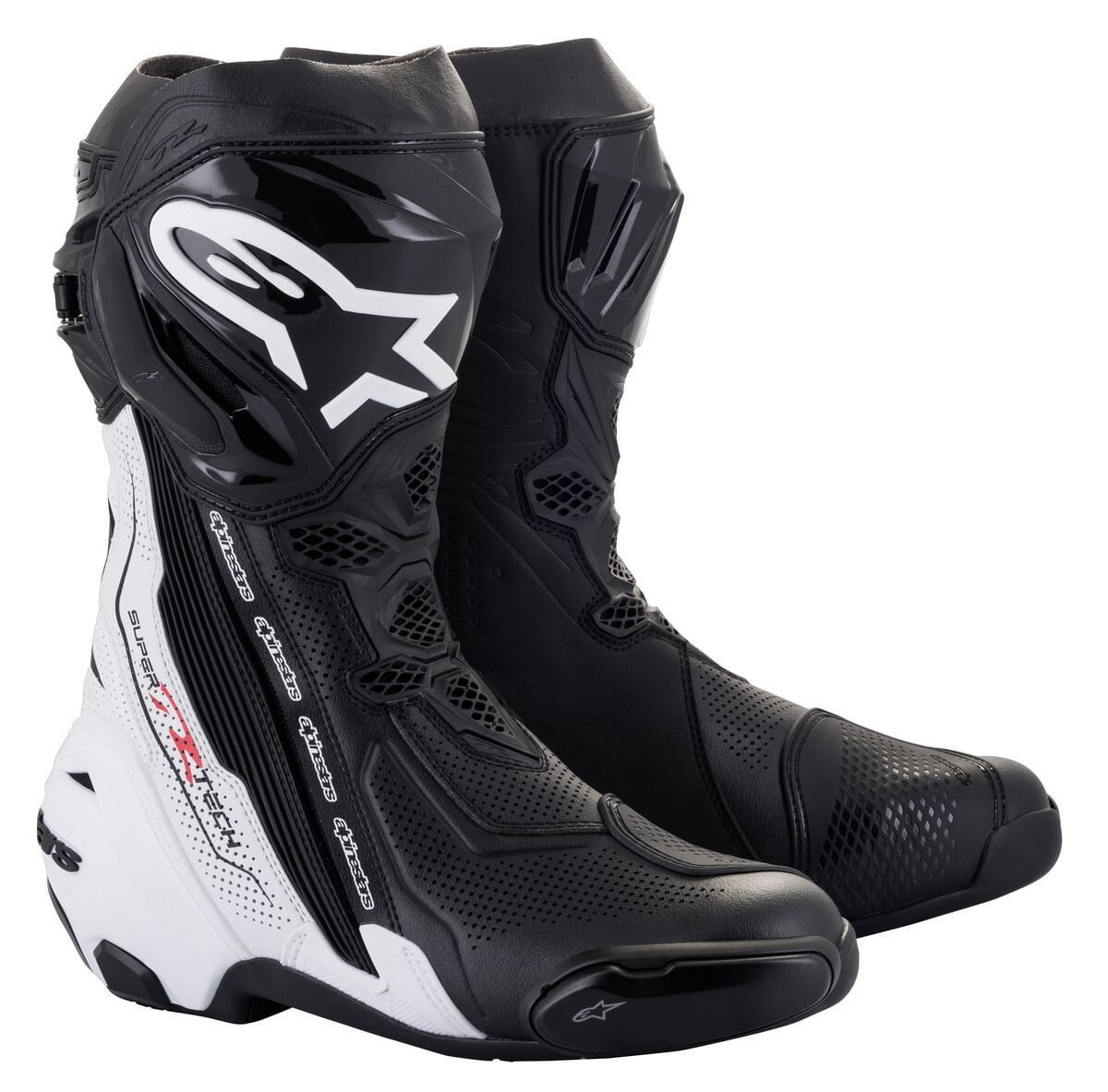 Alpinestars Supertech R Boots - Black/White/Red - 6.5