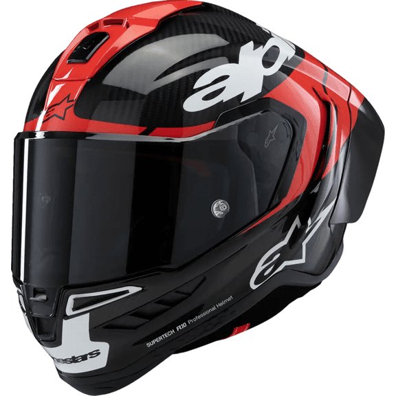 Alpinestars Supertech R10 Element Street Motorcycle Helmet - Carbon/Red/White / X-Small