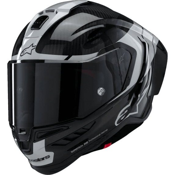Alpinestars Supertech R10 Element Street Motorcycle Helmet - Carbon/Silver/Black / X-Small