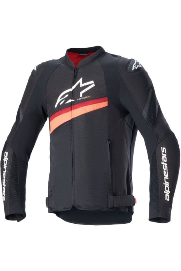 T-GP Plus R v4 Airflow Men's Street Motorcycle Jackets - Black/Red Flourescent / 3X-Large