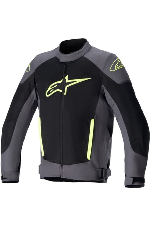 T SP X Superair Men's Street Motorcycle Jackets - Gray/Black/Yellow / Small