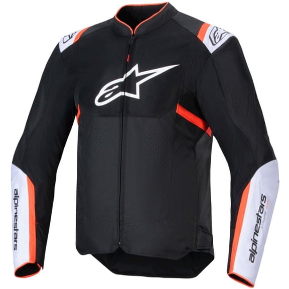 Alpinestars T-SPS Air V2 Men's Street Motorcycle Jackets - Black/White/Red Fluo / 3X-Large