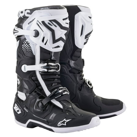Alpinestars Tech 10 Mens MX Offroad Boots Black/White 13 USA