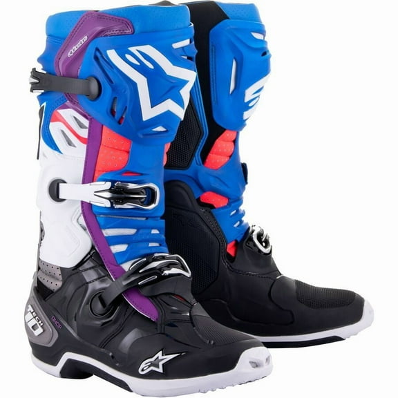 Alpinestars Tech 10 Supervented Adult Off-Road Motorcycle Boots - Blue/Black/White / 11
