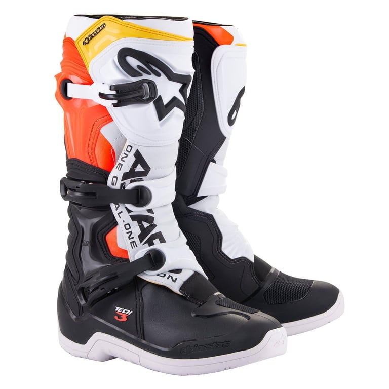 ALPINESTARS TECH 3 MC Off-road  Motorcos Boots  Black White Red Yellow Men’s 12 ALPINESTARS TECH 3 BOOTS - Black/White/Red Fluo/Yellow >OOTB main image 2